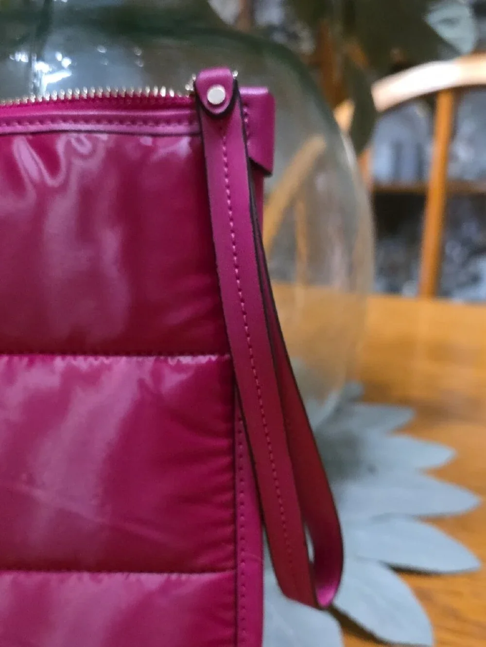 kate spade Magenta Quilted Zip Cosmetic Pouch